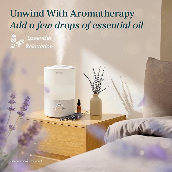 LEVOIT - Humidifiers for Bedroom - Quiet - Cool Mist/Top Fill/Essential Oil - Image 3
