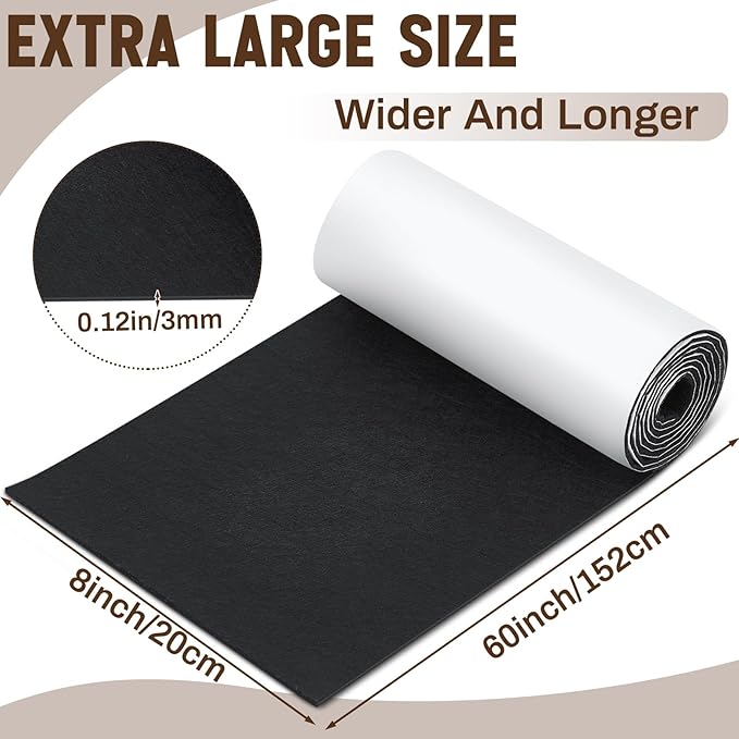 Large Felt Furniture Pads 8 x 60 Inch Non Slip Self Adhesive Heavy Duty - Image 2