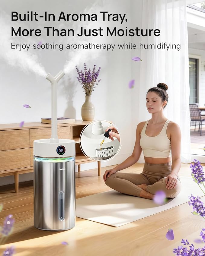 Feekaa Stainless Steel Humidifier Dishwasher Safe, 6L/1.6Gal Cool Mist - Image 6