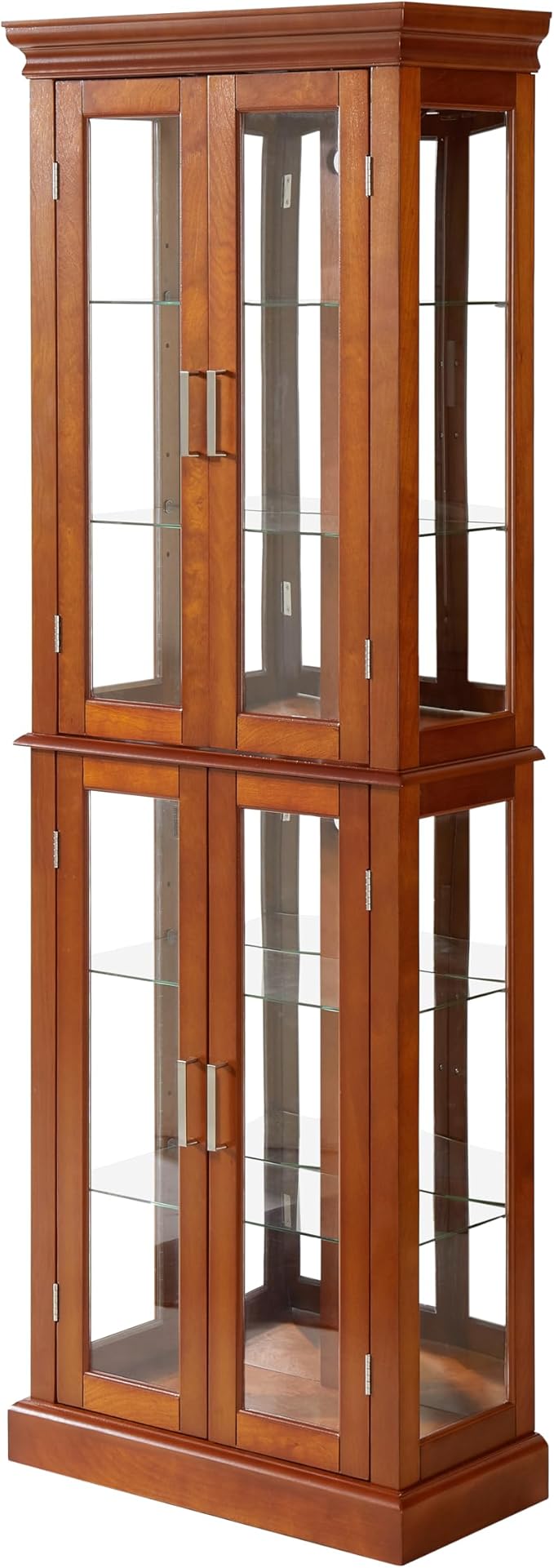 Lighted Wooden Display Curio Cabinet, Cabinet by Unknown