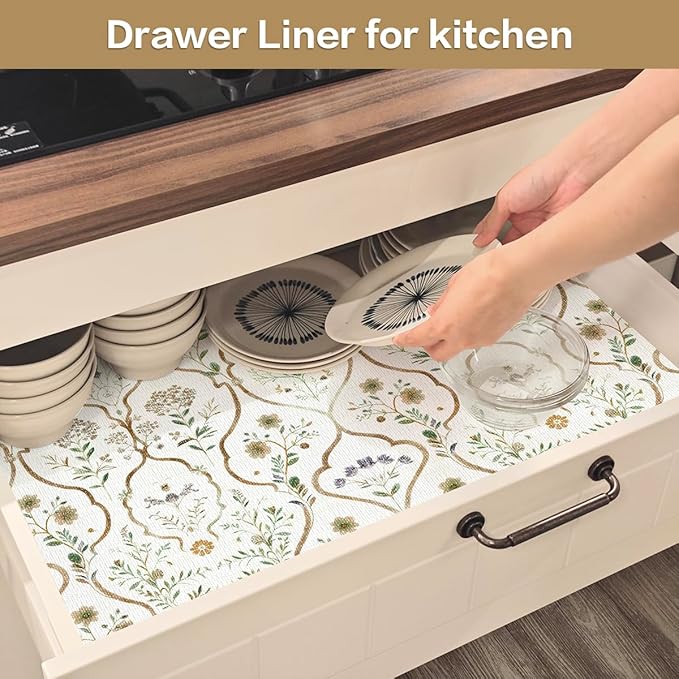 Drawer and Shelf Liner for Kitchen Cabinets Non-Adhesive Drawer Liners Strong - Image 9