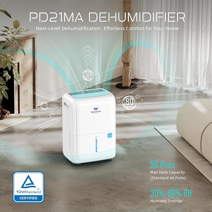 2025 Energy Star Dehumidifier for Home Basement, Max 50 Dehumidifier - Image 4