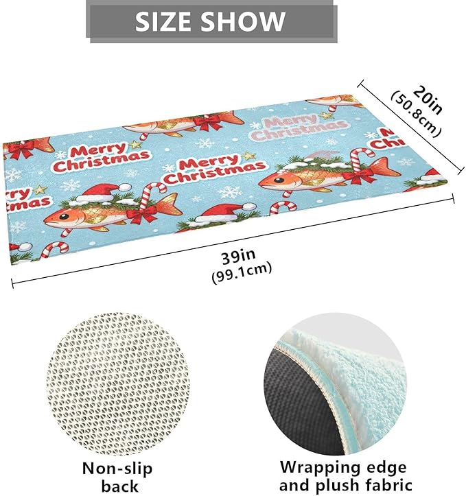 Merry Christmas Golden Salmon decorative mats - Image 3