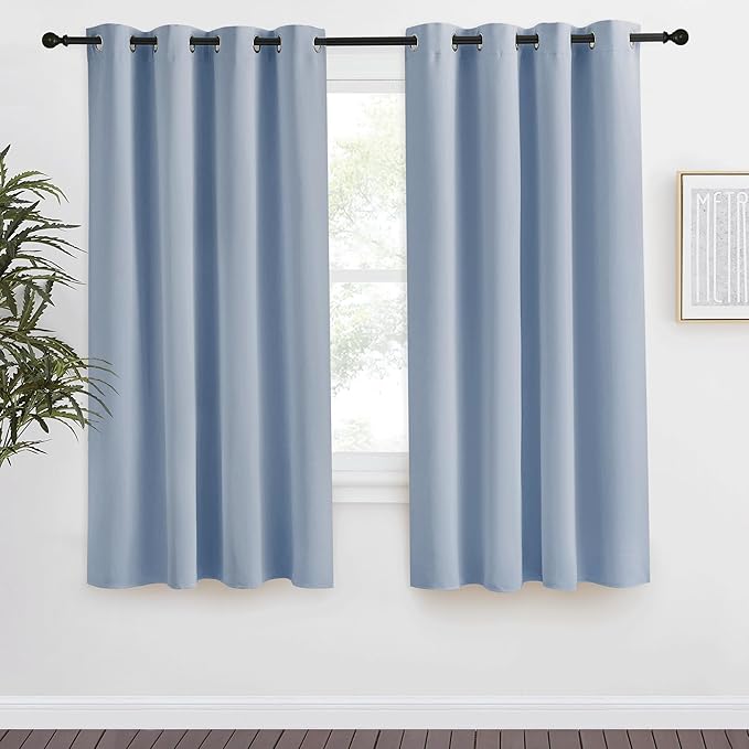 NICETOWN Blackout Curtain 68 inch Long, 55 inches Width, 1 Panel, Vintage Blue by NICETOWN