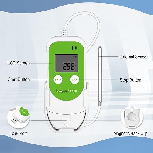 Tzone Low Temperature Data Logger USB Freezer Thermometer Recording - Image 7
