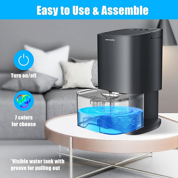 Dehumidifiers for Bedroom 35oz Small Dehumidifier for Home 2500 Cubic Feet - Image 5
