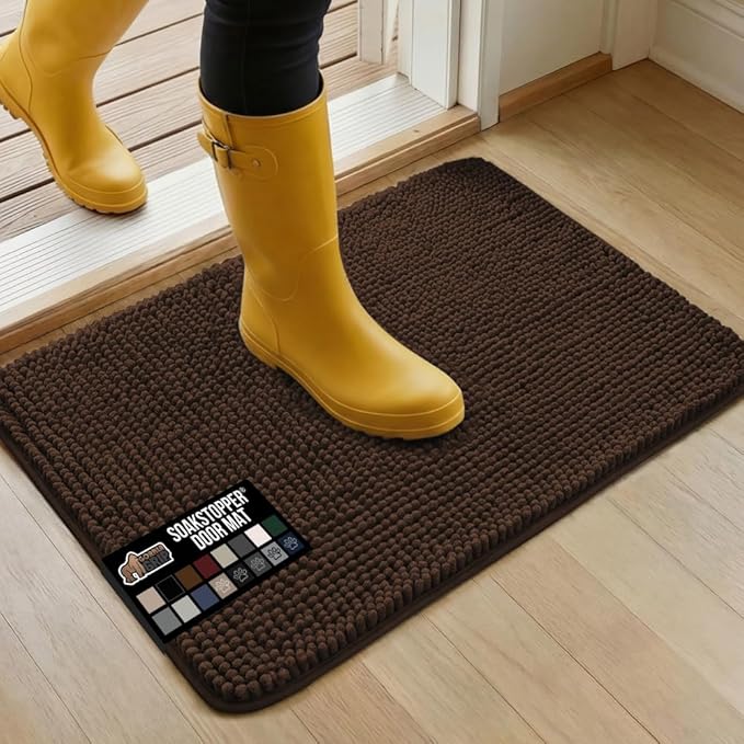 GORILLA GRIP SOAKSTOPPER Dog Door Mat, Machine Washable Rug Absorbent Doormat by GorillaGrip