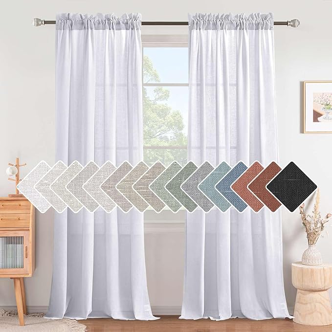 Linen Curtains Elegant Natural Linen Blended Curtains Energy Efficient Light by HVERSAILTEX