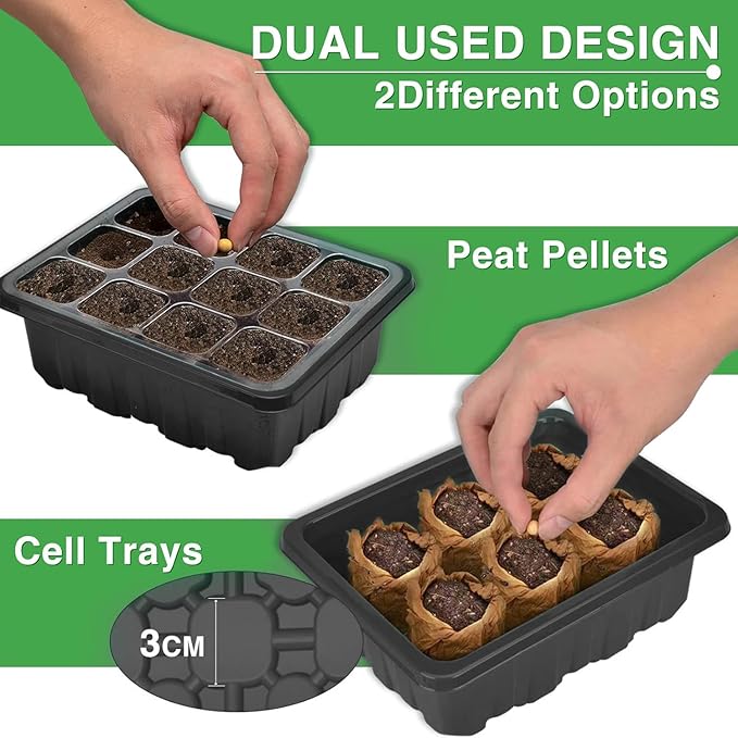YAUNGEL Seed Starter Tray with Grow Light, 6 Pack Seed Starter Kit with Timing - Image 5