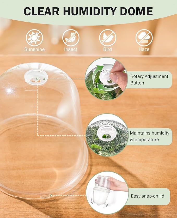 homenote Clear Nursery Pots for Plants, 5 Inch Plant Pot for Planting - Image 6