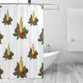 Christmas Candle Yellow Shower Curtain Liner 72×72 inch by Unknown