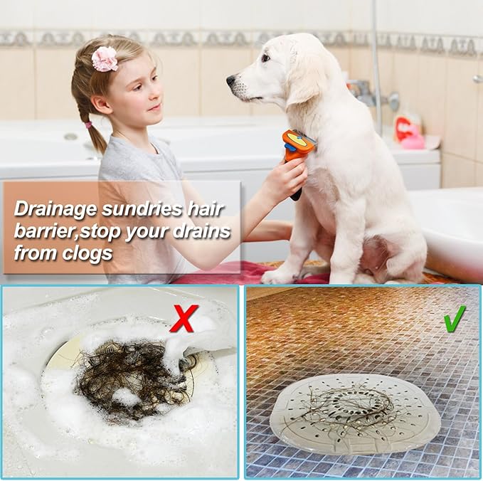 Hair Catcher Square Silicone Hair Stopper Shower Drain Hair Catcher - Image 2