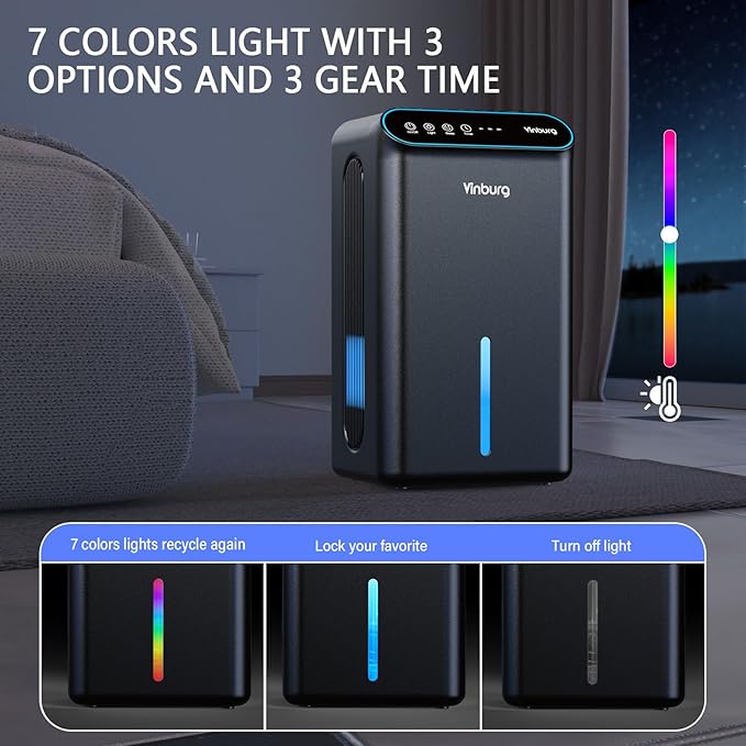 Dehumidifier for Basement Quiet Dehumidifiers for Home, Auto Shut-Off, Sleep - Image 6
