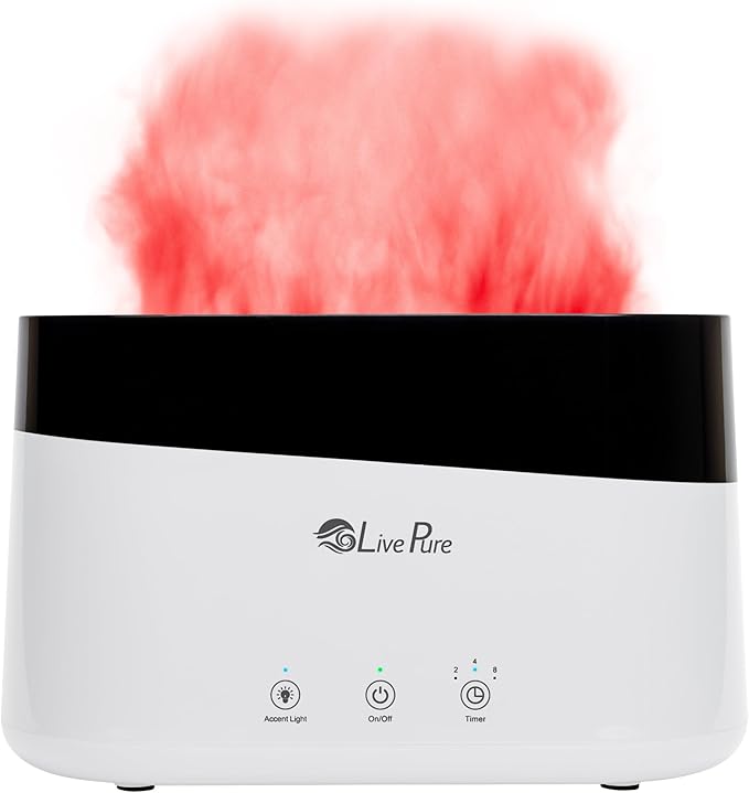 LivePure LP300HUM Aqua Flame Cool Mist Humidifier – Small Ultrasonic Plant - Image 7
