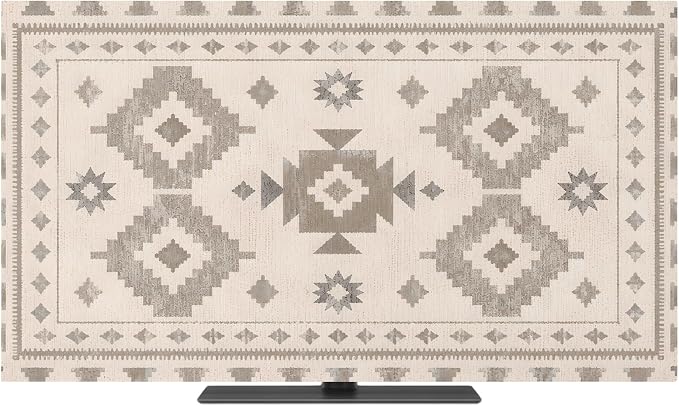 RetroTribal Geometric Southwestern Indoor TV Cover, Elastic TV Screen Protector - Image 2