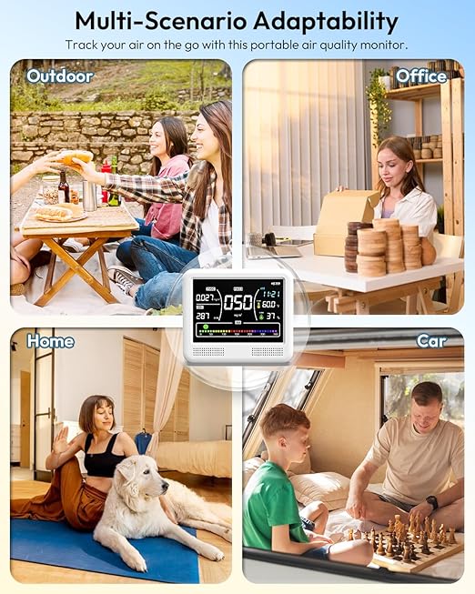 Air Quality Monitor Indoor, 16 in 1 Air Quality Tester - Image 5