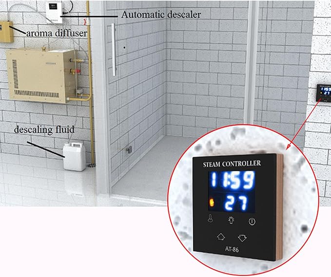 at Series steam Bath Generator AT-86 Controller, Sauna Heater Temperature - Image 7