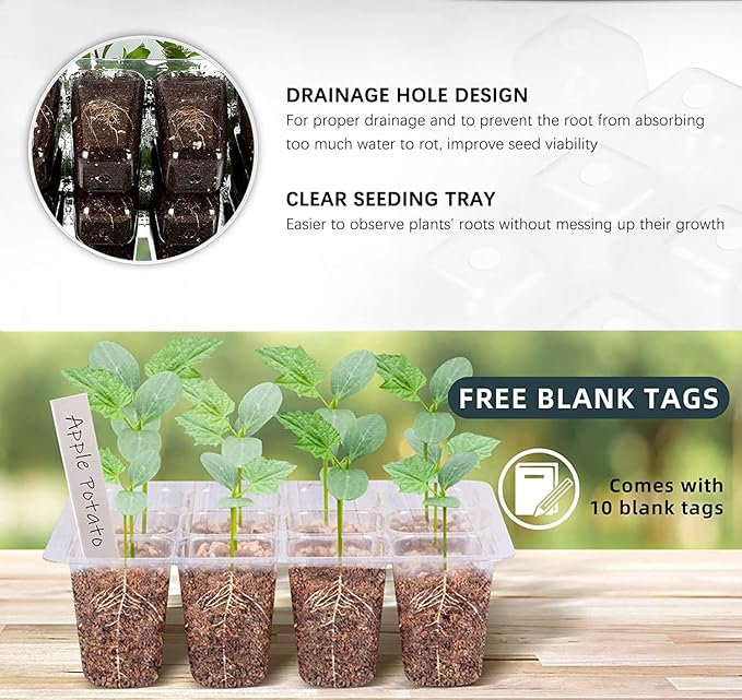 Seed Starter Tray 5 Packs Seedling Starter Trays - Image 4