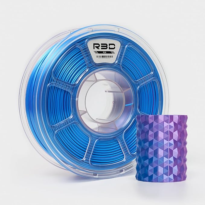 R3D Dual Color Silk PLA Filament, Co-Extrusion 3D Printer Filament 1.75mm by R3D