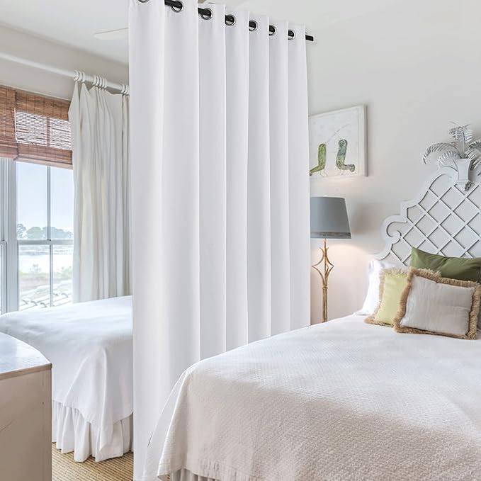 RYB HOME Room Divider Curtains for Bedroom, Thermal Insulated Privacy Ceiling - Image 4