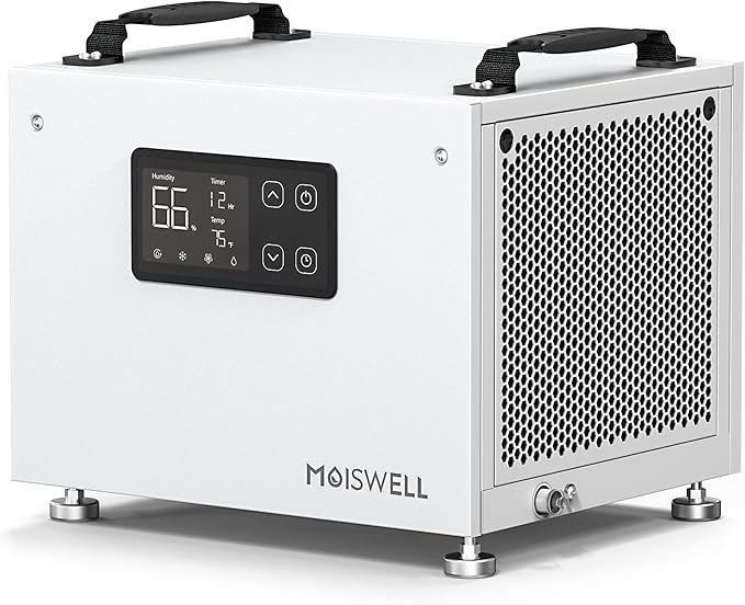 70 Pints Commercial Dehumidifier, Portable Crawl Space Dehumidifier by Moiswell