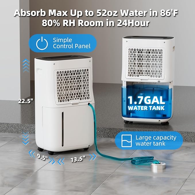 AIRPLUS 4500 Sq.Ft 70 Pint Dehumidifier - Image 3