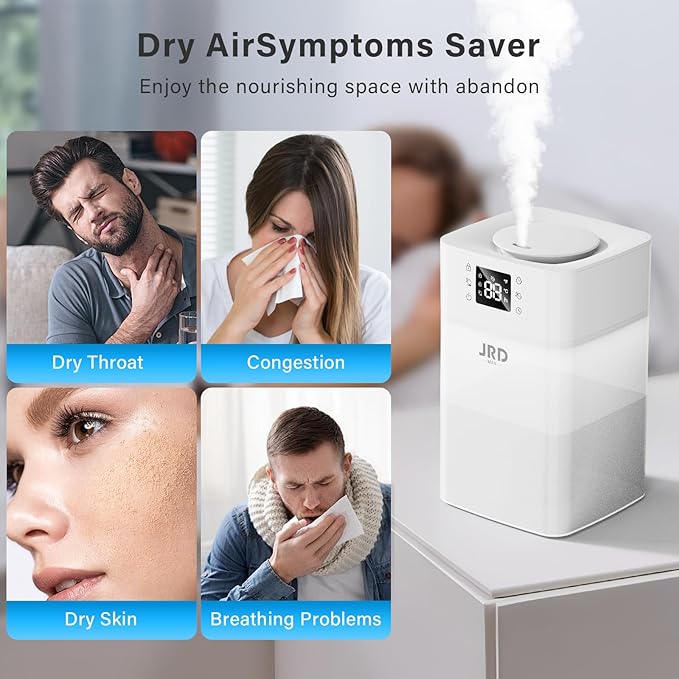 JRD Humidifiers 4L for Bedroom, Cool Mist Humidifier for Large Room, 40H Runtime - Image 6