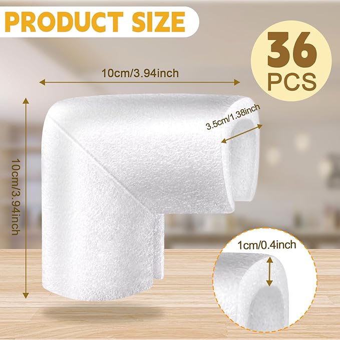 36 Pcs Foam Corner Protectors for Shipping, L-Shaped Edge Guards for TV Moving - Image 2