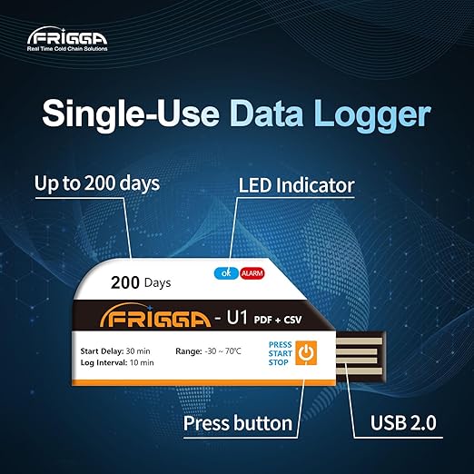 Frigga 10 Pack Temperature Data Logger Disposable Temperature Recorder 28800 - Image 4