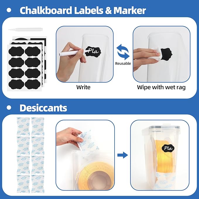 Filament Storage Box Kit- 6 Pack Filament Container - Image 2
