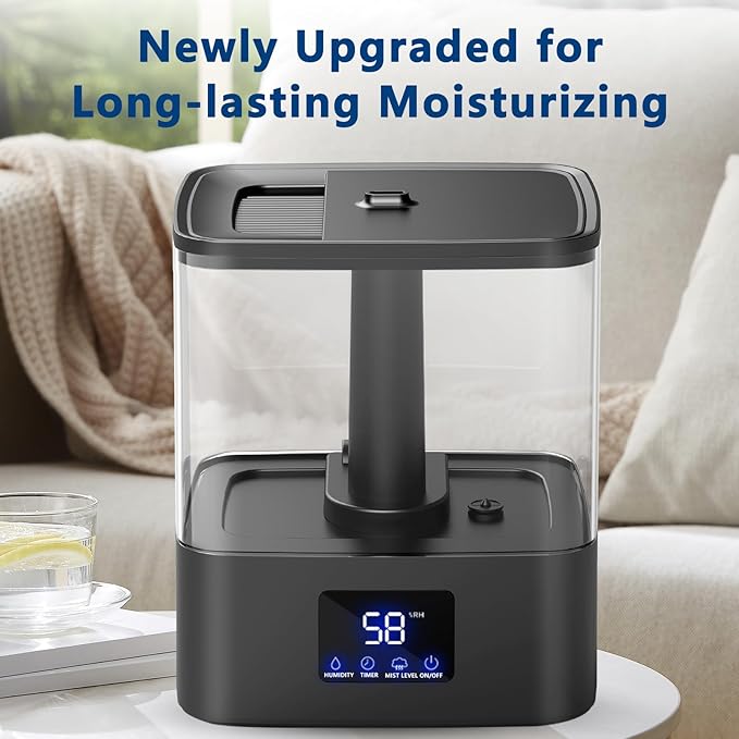 KZF 4L Top Fill Humidifiers for Bedroom & 60H Runtime - Image 4