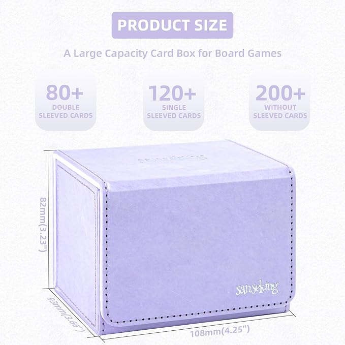 Magic Card Deck Box for MTG Single Deck Card Box fits 100+ TCG Sleeved Cards - Image 2