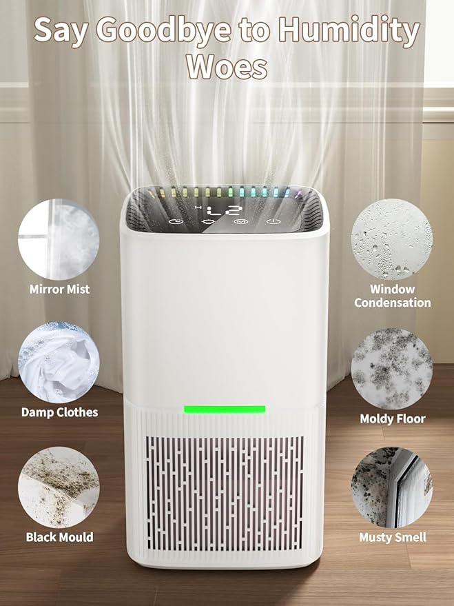 Dehumidifier, 60 OZ Water Tank, Dehumidifiers - Image 3