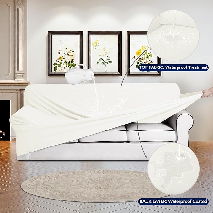 PureFit 100% Dual Waterproof Couch Cover Slipcovers - Image 3