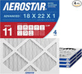 Aerostar 18x22x1 MERV 11 High Efficiency Pleated Air Filter, Electrostatic AC by AirFiltersDelivered