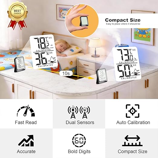 3 Pack Room Thermometer Indoor Hygrometer - Image 3