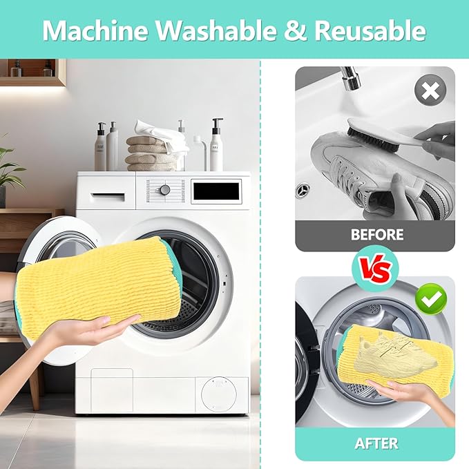 Shoe Washing Machine Bag, Shoe Cleaning Bag, Reusable Laundry Shoes Bag - Image 5