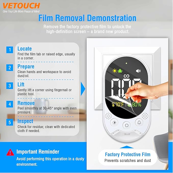 Portable Carbon Monoxide Detector Plug, Upgraded Version Configure Emergency - Image 2