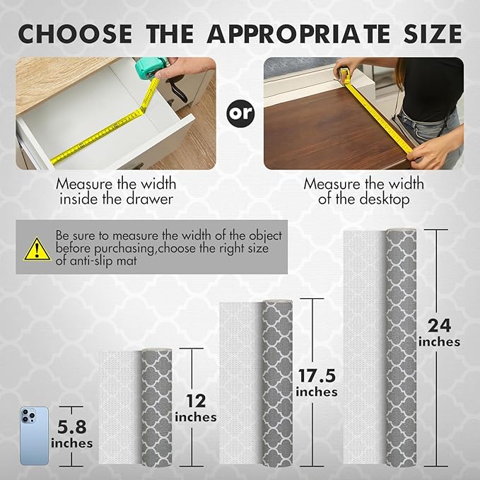 Viseeko Shelf and Drawer Liner for Kitchen Cabinet, Non-Adhesive Cabinet Liners - Image 4