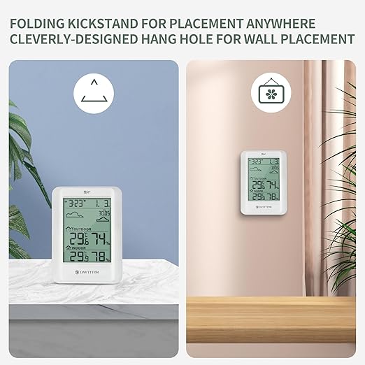 Outdoor Thermometer Weather Stations Wireless High Precision Temperature - Image 5