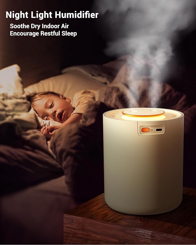 Portable Small Humidifier, 1500ml Small Humidifiers - Image 3