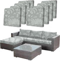 Ourdoor Cushion Covers Waterproof Set of 8 Floral Printed Stretch Patio Chair by CALBODE