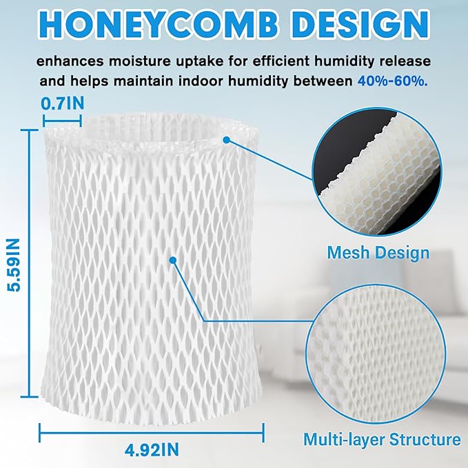 4 Pack Humidifier Wicking Replacement Filter Compatible - Image 2