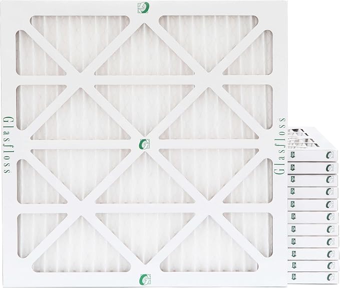 Glasfloss 25x25x1 MERV 13 AC & Furnace Air Filters. Case of 12. Actual Size: by Glasfloss