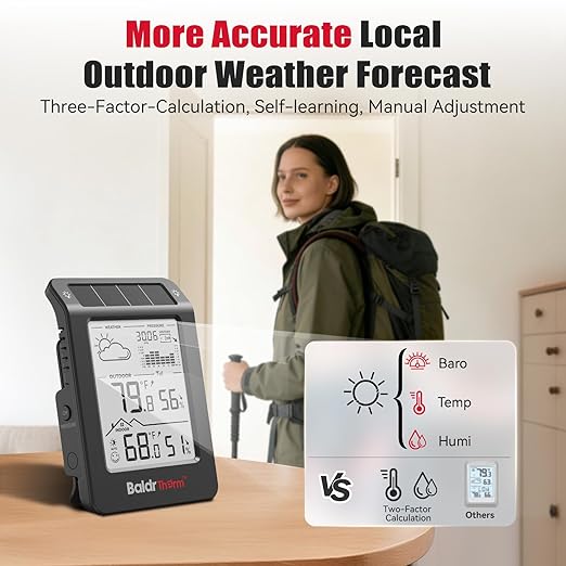 BaldrTherm Wireless Weather Station, Dual-Zone Indoor & Outdoor/Childroom Temp - Image 4