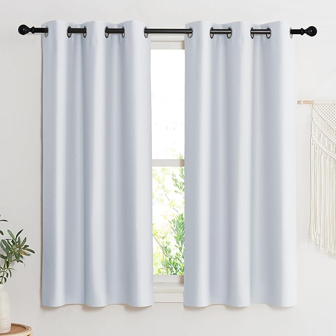 NICETOWN Room Darkening Window Treatment Curtain, Cloud Grey, Single Panel - Image 2