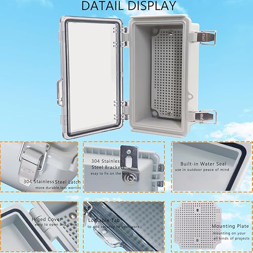 IP67Junction Box, ABS Plastic Outdoor Waterproof Box Electrical Enclosure - Image 3