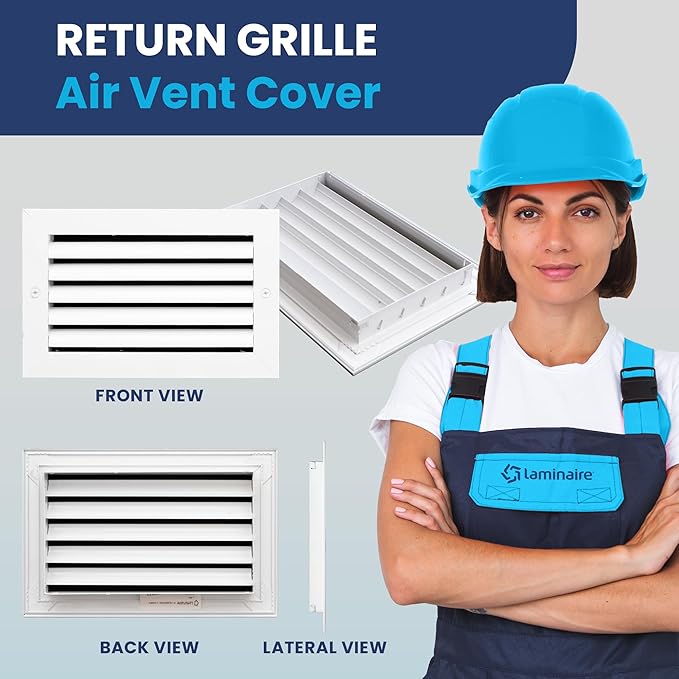 10x6 Inch Air Return Vent Cover Decorative – Premium Aluminum AC Vent Cover - Image 2
