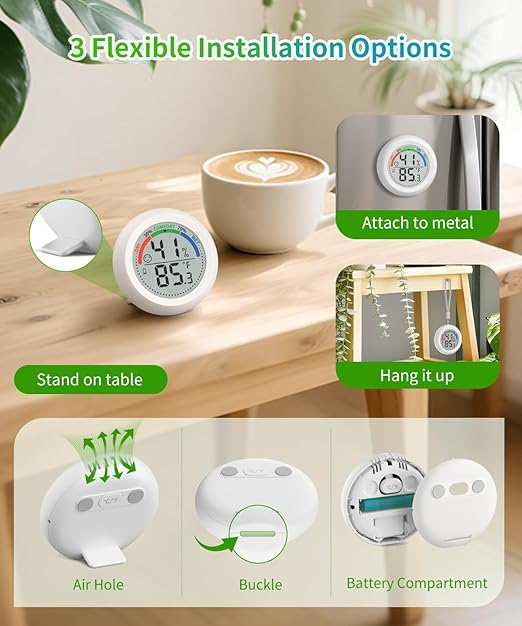 Digital Room Thermometer Hygrometer Indoor-Humidity Meter Monitor - Image 6