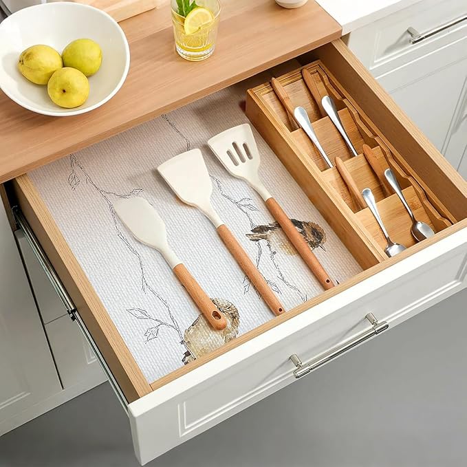 Shelf Liner for Kitchen Cabinets Non Adhesive Drawer Liner, Cabinet Liner for - Image 5